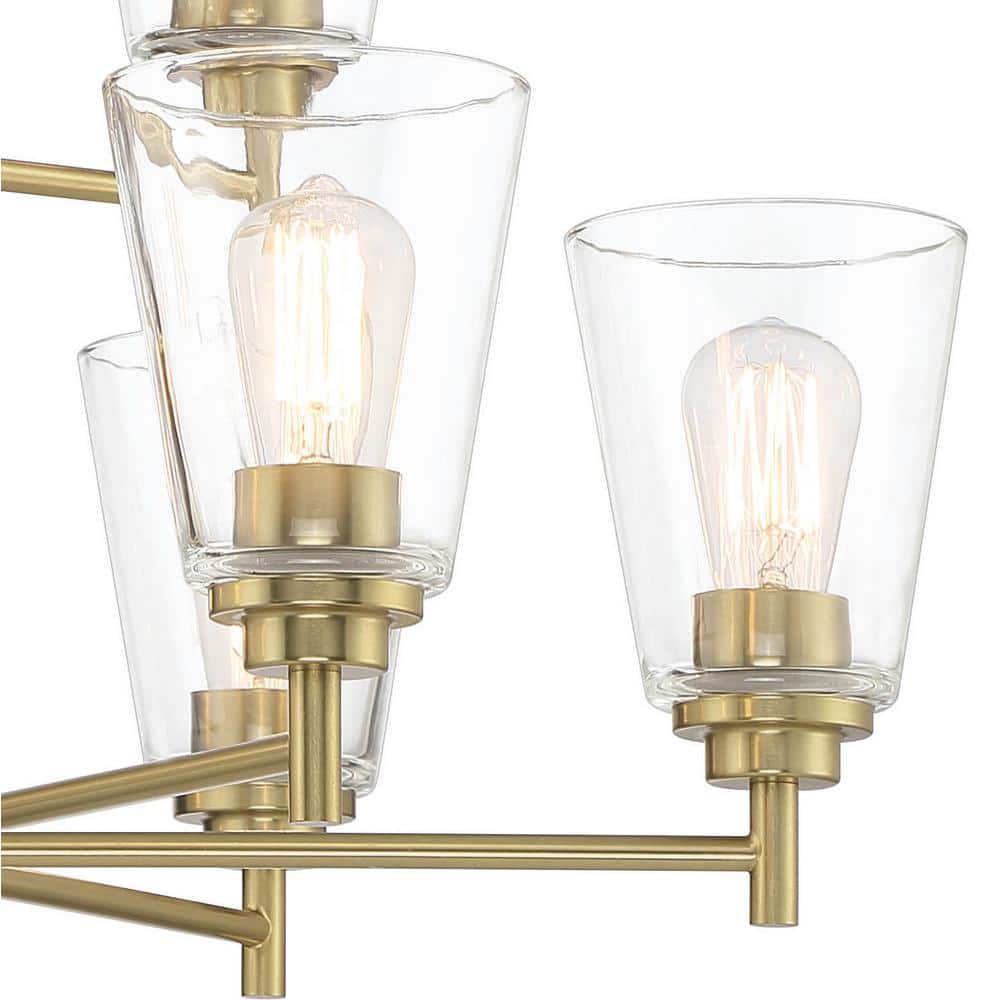 Westin 9-Light Chandelier with Clear Glass Shades