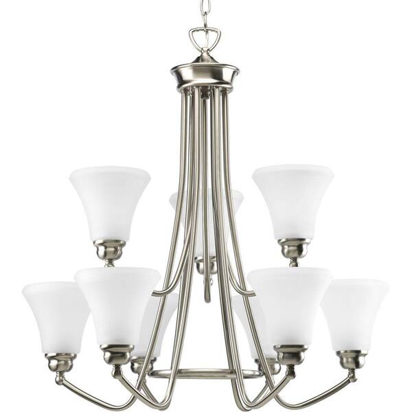 Progress Lighting Janos Collection 9-Light Brushed Nickel Chandelier-DISCONTINUED