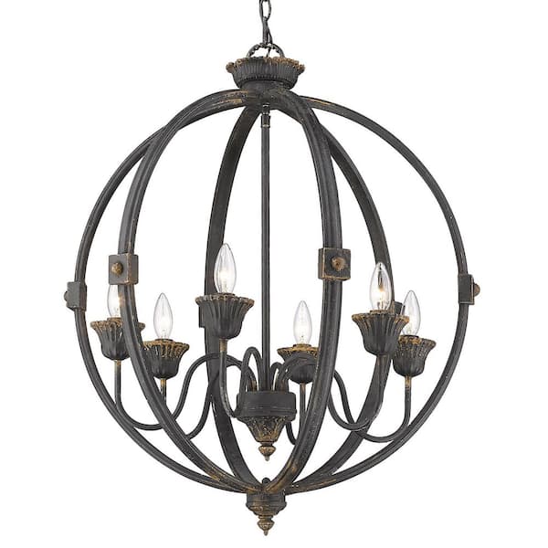 black iron chandelier home depot