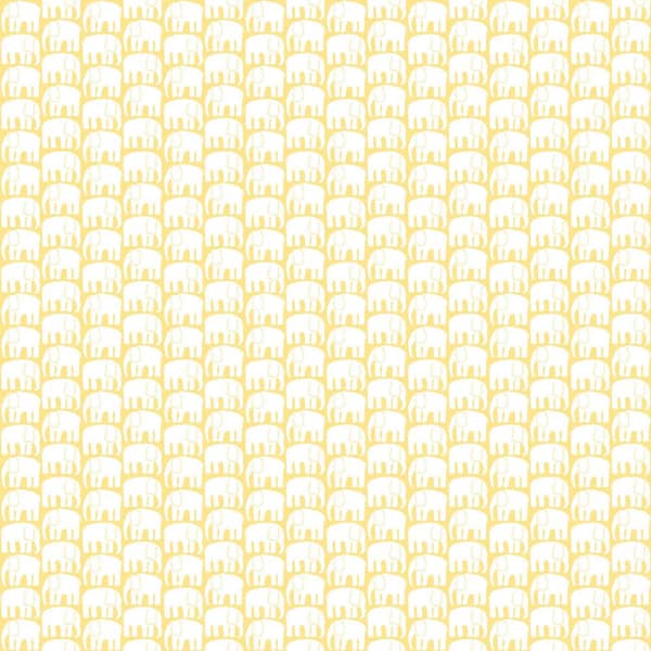 RoomMates Yellow and White Elefantti Peel and Stick Wallpaper (Covers 28.29 sq. ft.)