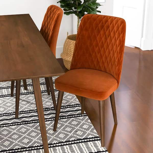 Contemporary orange best sale dining chairs