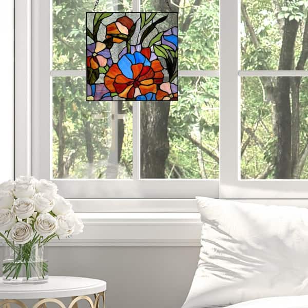 Stained Glass Florets Multicolored Recycled Rubber Welcome