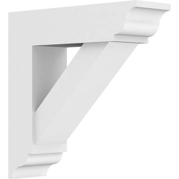 Ekena Millwork Standard Traditional 3 in. W x 12 in. H x 12 in. D Signature Urethane Polyurethane Bracket With Traditional Ends