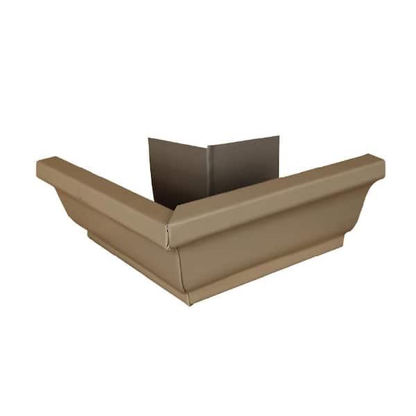 6 in. Natural Clay Aluminum K-Style Outside Gutter Miter