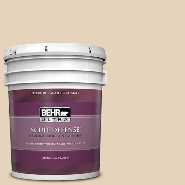 BEHR ULTRA 5 gal. #ICC-21 Baked Scone Extra Durable Eggshell Enamel Interior Paint & Primer