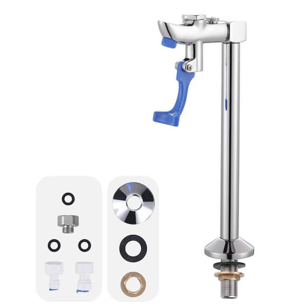 High-Arc Vertical Commercial Deck Mounted Glass Filler Faucet, 9 in. H Leak-Proof in Polished Chrome