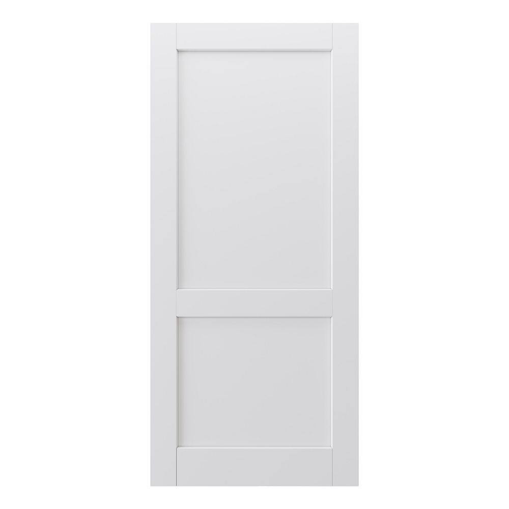 36 in. x 80 in. White 2-Panel Blank Solid Core Composite MDF Wood Primed Interior Door Slab for Pocket Door price history on PriceWatchPro