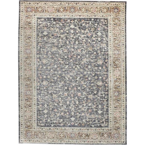 Weave & Wander Huron Charcoal 7 ft. x 11 ft. Ornamental Area Rug