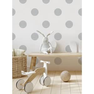 Textured Dots Grey Vinyl Wall Sticker, 6 in.