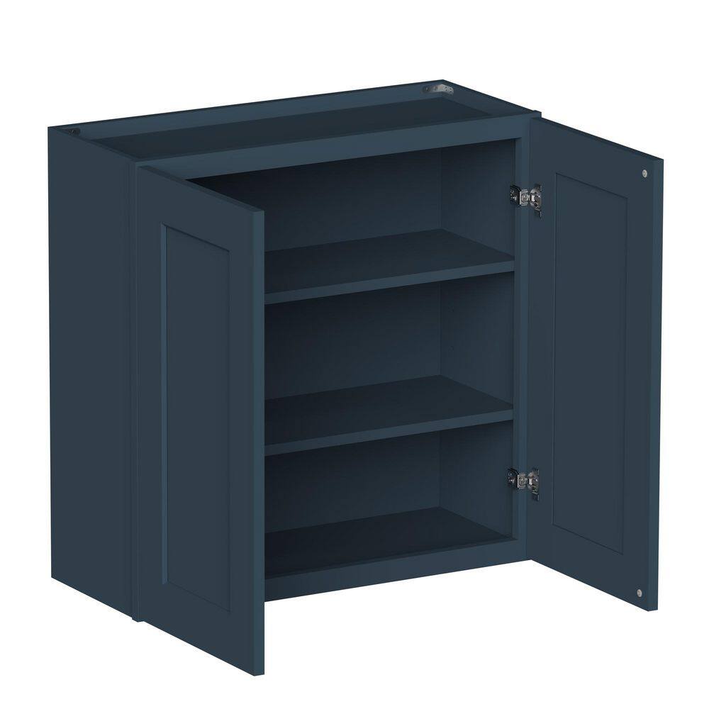30 in W x 12 in D x 30 in H HDF Ready to Assemble Standard Wall Cabinet in Cyber Grey with 2-Door, 2-Shelf price history on PriceWatchPro