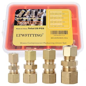 Assortment Kit Brass Compression Reducing Union Set (20-Pack)