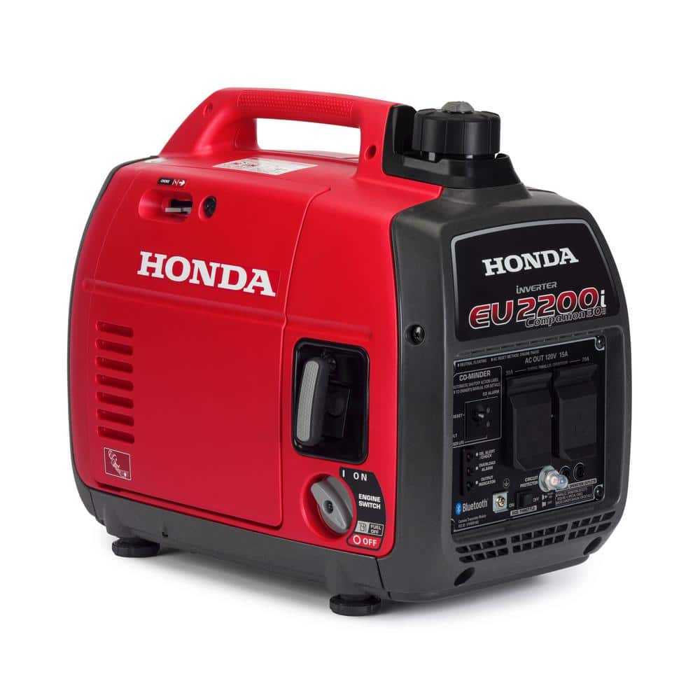 Honda 2200-Watt Remote Stop/Recoil Start Quiet Bluetooth Generator with CO Shutdown and 30 Amp Outlet EU2200ITAN1 - The Home Depot