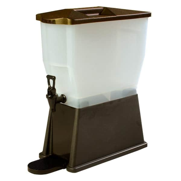 Carlisle 3 gal. Single Reservoir Premium Trim Polypropylene Beverage Dispenser in Dark Brown