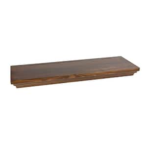 8 in. x 1-3/4 in. Floating Pecan Wood Shelf (Price Varies By Finish/Length)
