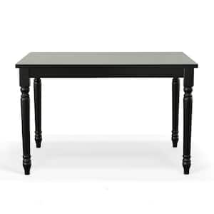 Draven 47.5 in Rectangle Black Wood Farmhouse Dining Table (Seats 4)