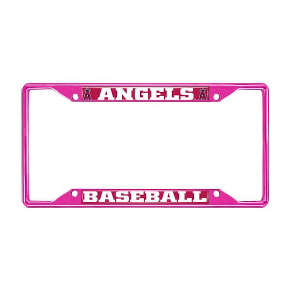 FANMATS Universal Fit MLB - Los Angeles Angels License Plate Frame - Pink