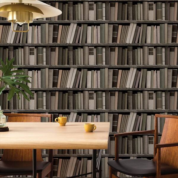 Tempaper Bookshelf Multi Wallpaper Sample Hd594 The Home Depot