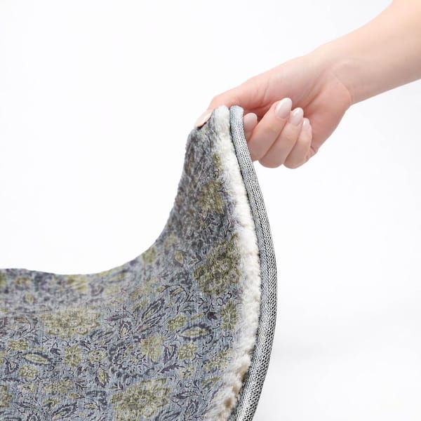 Dream Shag Premium Machine Washable Abstract ADS660 Denim 8 ft. x 10 ft. Area Rug
