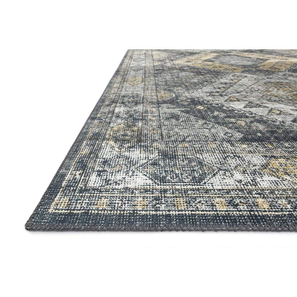 Gray 5' x 7' Hand-Knotted Oriental Synthetic Rug