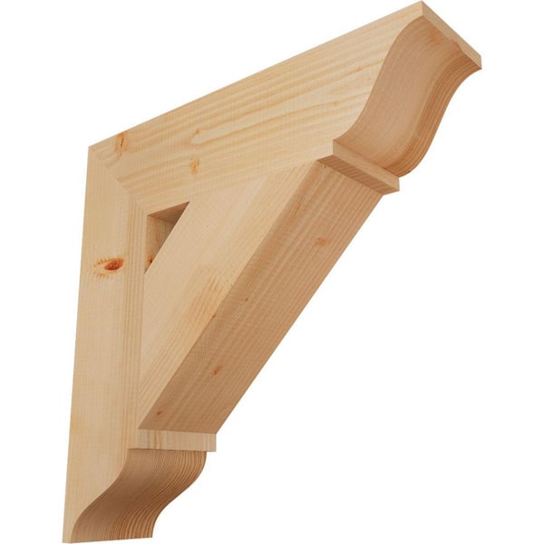 Ekena Millwork 5.5 in. x 24 in. x 24 in. Douglas Fir Traditional Smooth Bracket