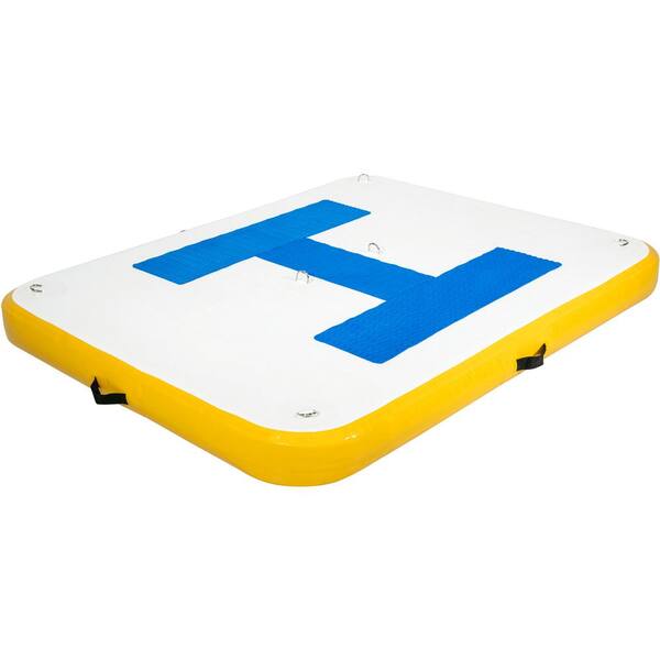VEVOR Inflatable Floating Dock 10 x 8 ft. Inflatable Dock Platform with Electric Air Pump 6 to 8 people for Pool Beach Ocean