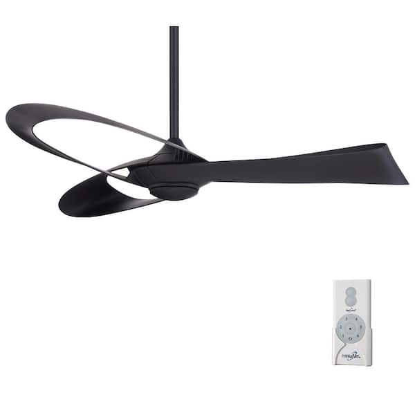 Bowie 52 in. 6 Fan Speeds Ceiling Fan in Black with Remote Control