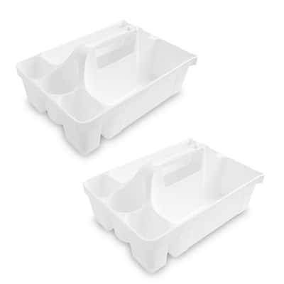 White Deluxe Maid Cleaning Caddy (2-Pack)