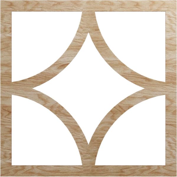 Ekena Millwork 26 in. x 9.875 in. x 0.375 in. Wood Medallion Moulding