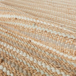 Natural Almond Buff 4 ft. x 6 ft. Stripe Area Rug