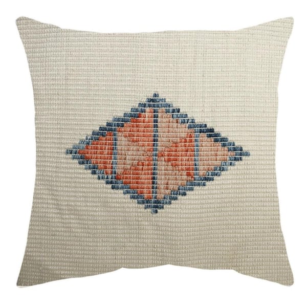 Unbranded 18 in. x 18 in. Woven Outdoor Multi-Recyled Polyester Throw Pillow