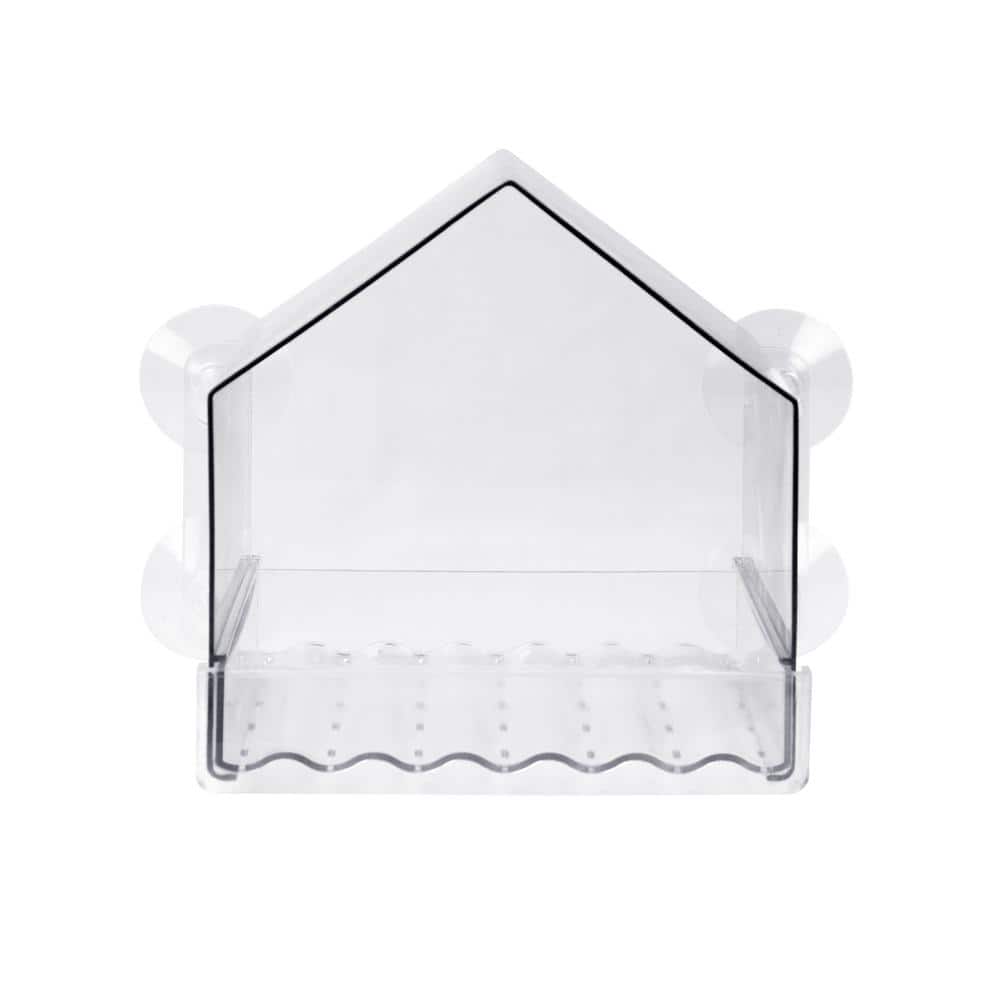 Clear Plastic Window Bird Feeder with Suction Cups