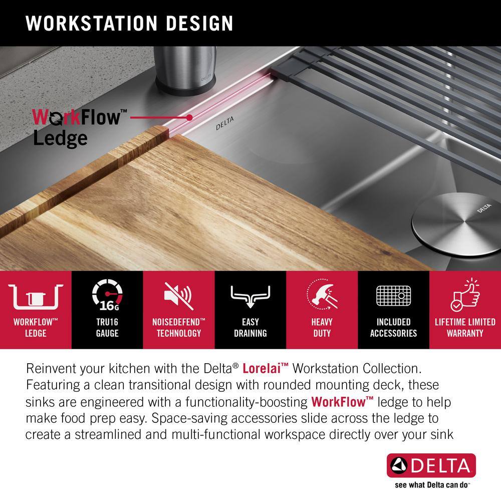 Stainless Steel Single Bowl Workstation Kitchen Sink with Accessories