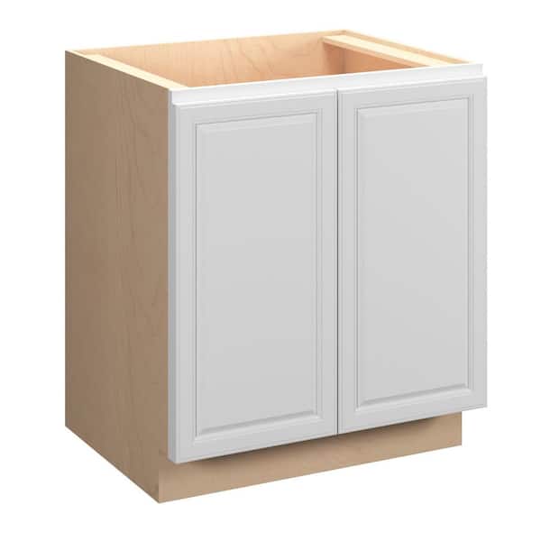 Brighton Raised 36 in. W x 34.5 in. H x 24 in. D Assembled Plywood Full Height Door Base Cabinet in Painted White