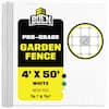 BOEN 4 ft. x 50 ft. White Plastic Garden Fence GF-50032
