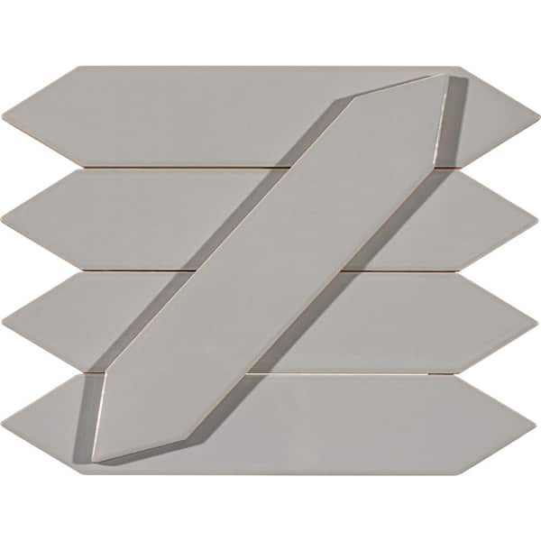 Concerto-Bowtie Burtam 2 in. x 8 in. Glossy Ceramic Picket Wall Tile (8.14 sq. ft./Case)