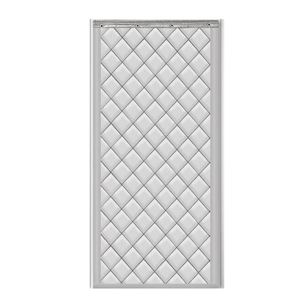 Wellco 31.5 in. x 79 in. Silver PU Plastic Thermal Insulated Door Curtain Other Screen Door Noise Reduction Waterproof