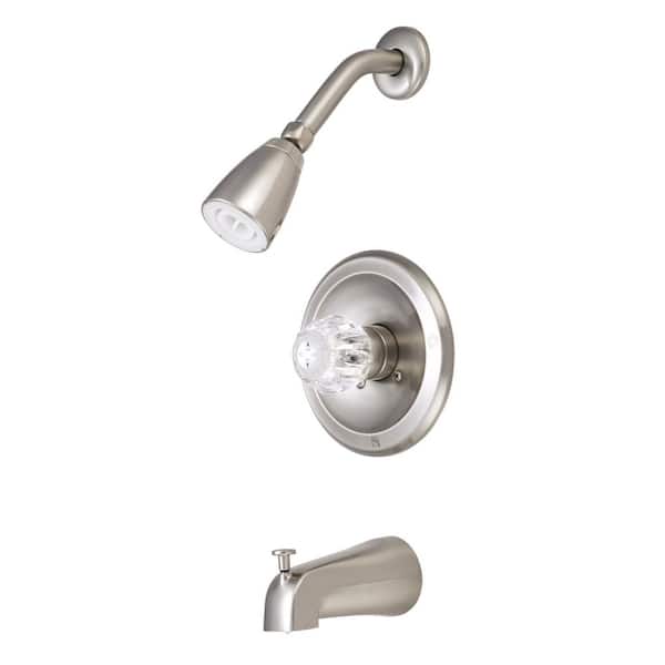 Americana 1-Handle 1-Spray Tub and Shower Faucet 2 GPM in Brushed Nickel