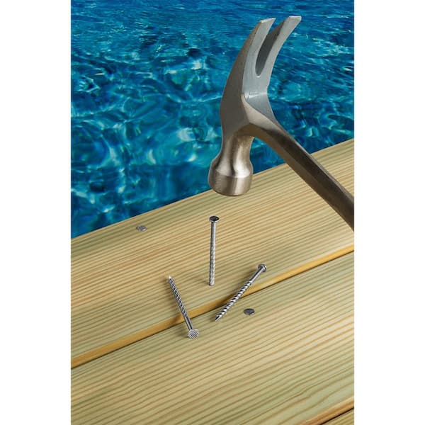 16d x 3-1/2 in. Annular-Ring Shank Type 316 Stainless Steel Preservative-Treated Wood Decking Nail (8-Pack)