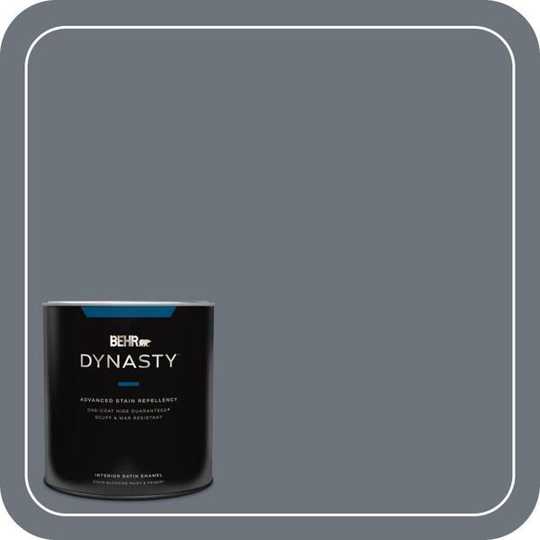 BEHR DYNASTY 1 qt. #750F-5 Silver Hill Satin Enamel Interior Stain-Blocking Paint & Primer