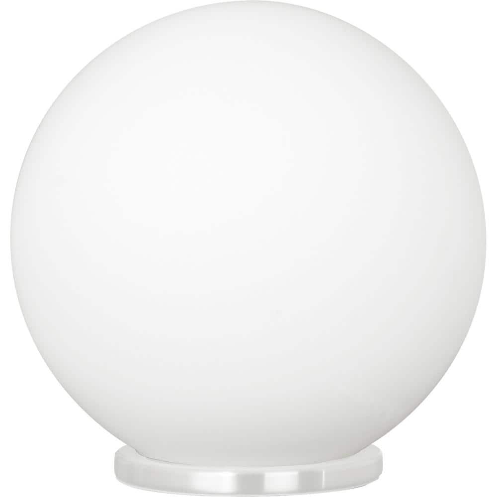 Rondo 8'' White Opal Glass Globe Table Lamp