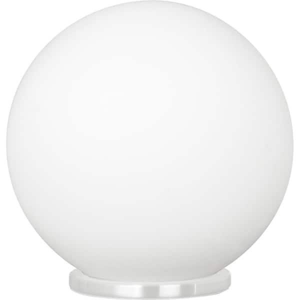 Eglo Rondo 7.88 in. W x 8.25 in. H White Table Lamp with Frosted Opal Glass Shade