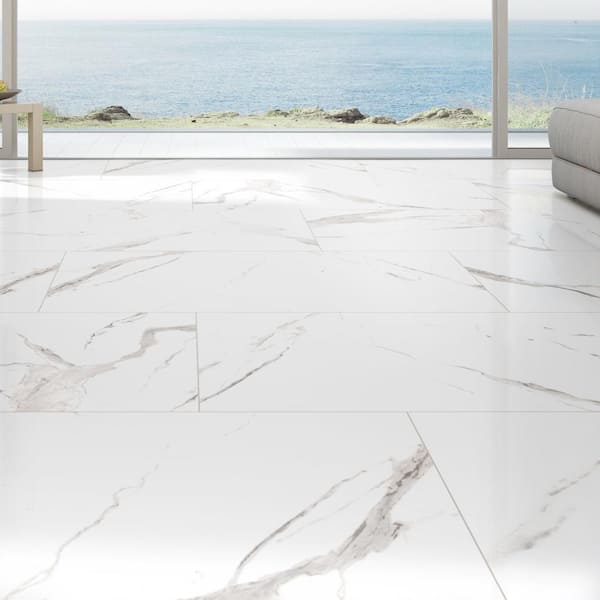 Ader Tegal 24 in. x 48 in. Polished Porcelain Floor and Wall Tile (16 sq. ft./Case) Ader Tegal 24 in. x 48 in. Polished Porcelain Floor and Wall Tile (16 sq. ft./Case)