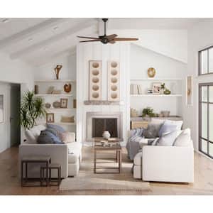 Caleb 68 in. Indoor Antique Bronze Transitional Ceiling Fan with Remote Included for Great Room and Living Room
