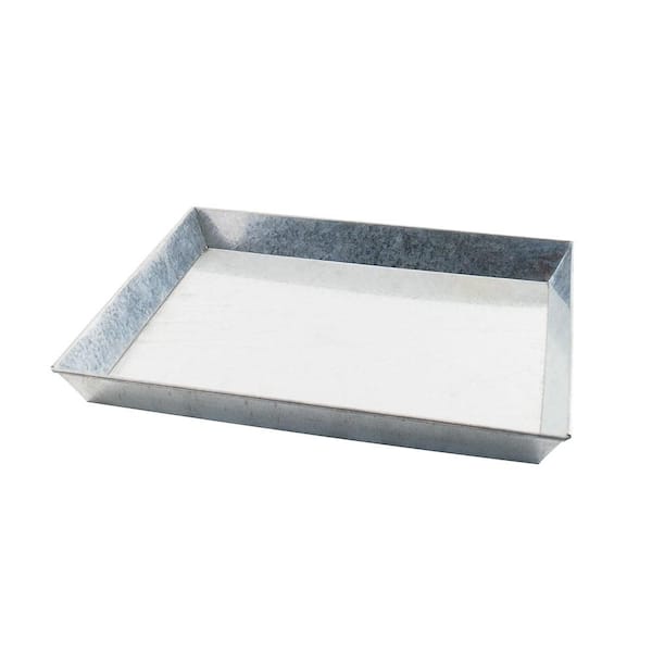 ACHLA DESIGNS 20.5 in. L Grey Steel Ash Pan for Small Basket Grate