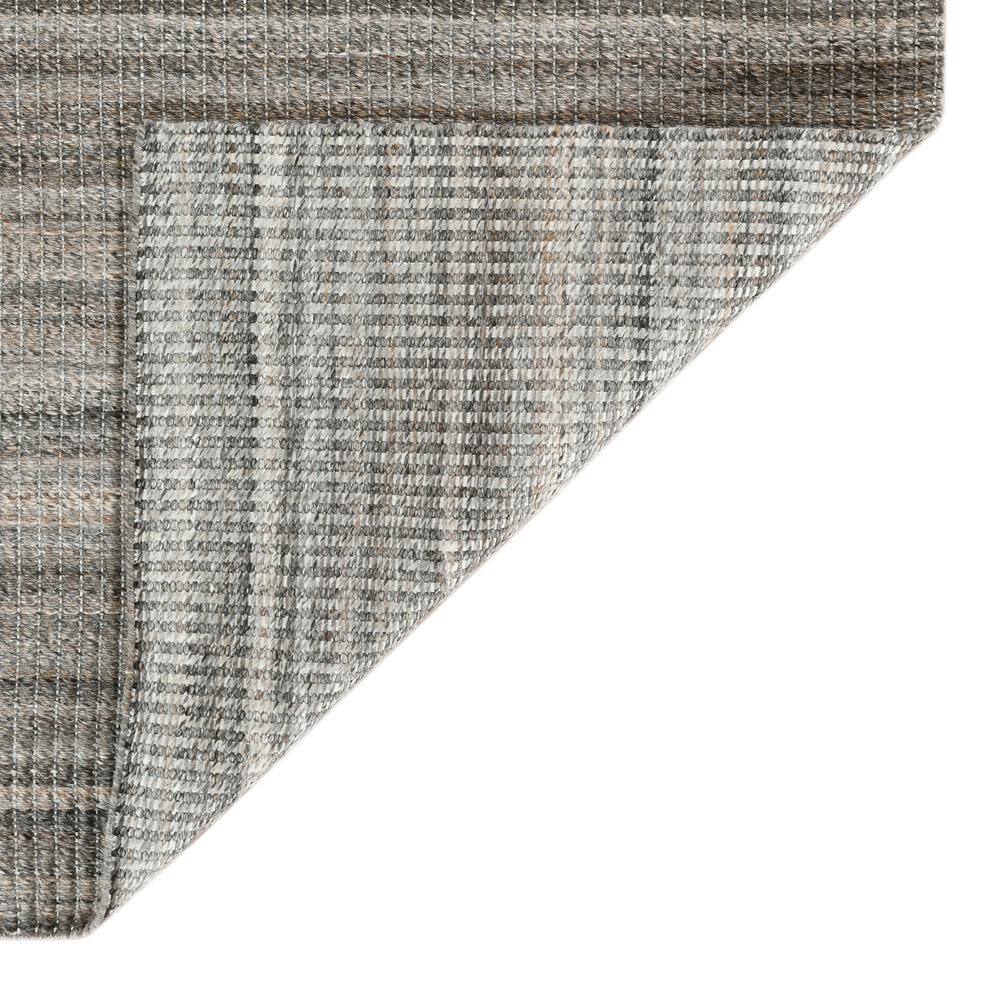 Atlantic Striped Brown Hand-Woven Synthetic Area Rug