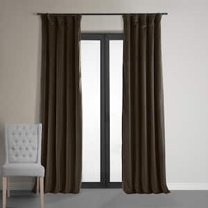 Java Signature Velvet Blackout Curtain - 50 in. W x 120 in. L Rod Pocket with Back Tab Single Velvet Curtain Panel