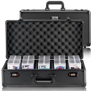 160-Card Lockable Storage Box With 4 Slots & Combination Lock For PSA/BGS Slabs