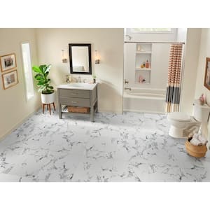 Statuario 24 in. x 24 in. Polished Porcelain Floor and Wall Tile (16 sq. ft./Case)