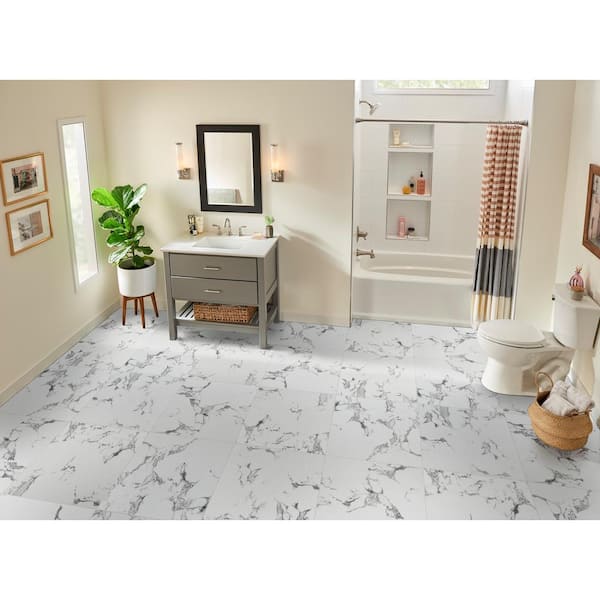 Statuario 24 in. x 24 in. Polished PorcelainMarble Look Floor and Wall Tile (16 sq. ft./Case)