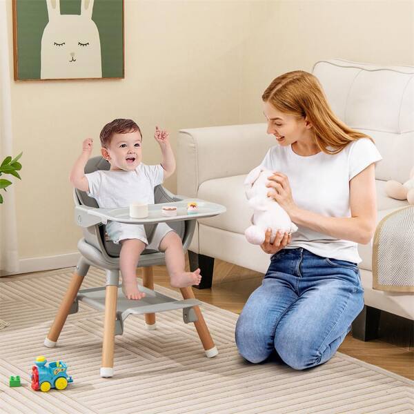 HONEY JOY 3 in 1 High Chairs for Babies and Toddlers, Eat and Grow